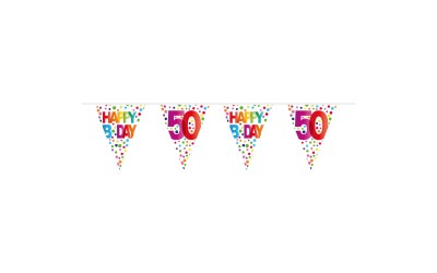 HAPPY BIRTHDAY DOTS VLAGGENLIJN 50